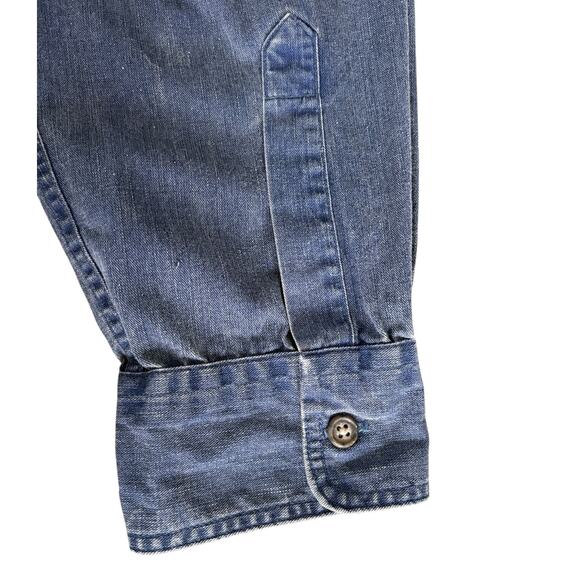 VTG L.L. Bean Denim Button-Up Shirt Plainsmen XL Western Ranch Wear Made in USA - Picture 4 of 9